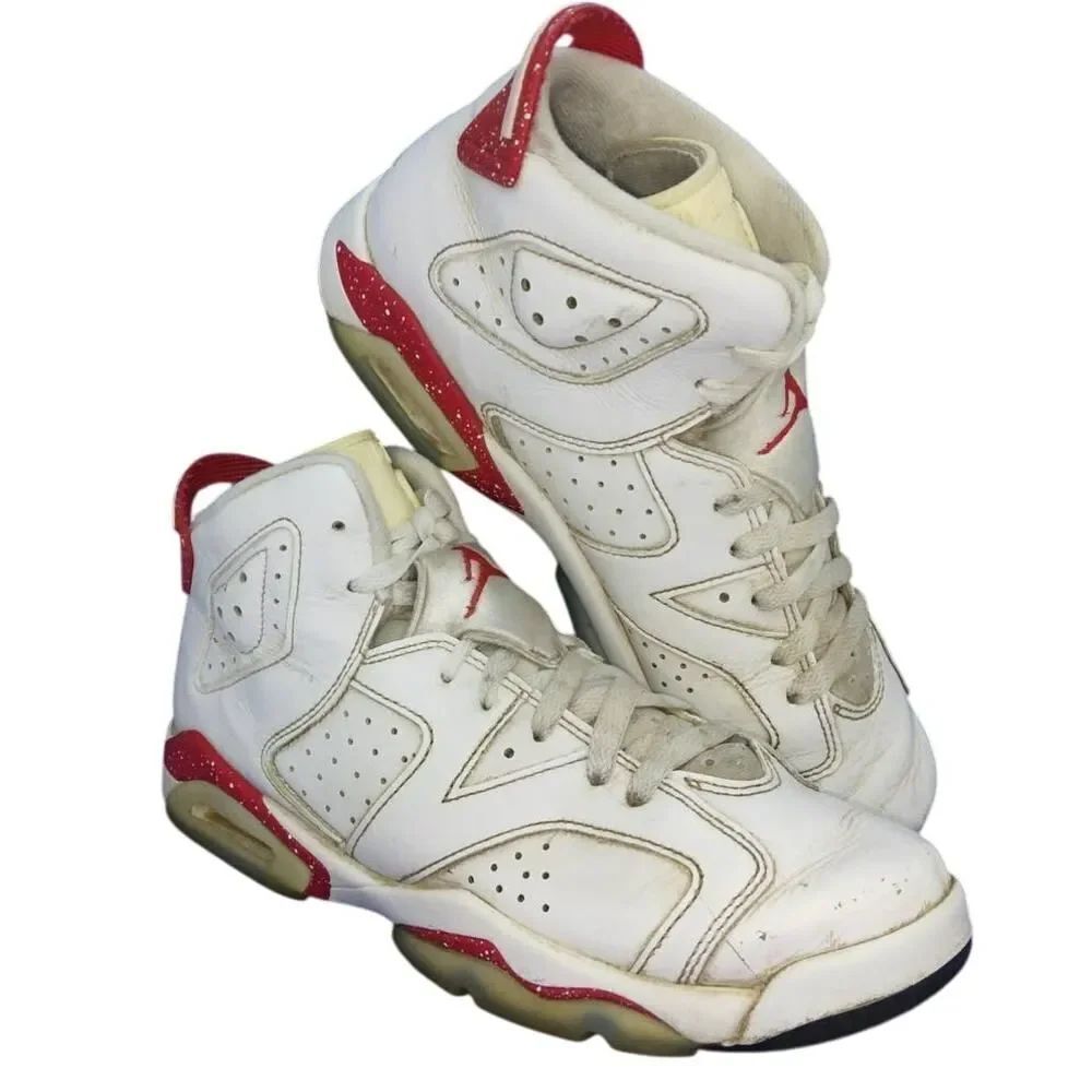 Nike Air Jordan Retro 6 Boy's "Red Oreo" Basketball Sneakers - sz. 7Y
